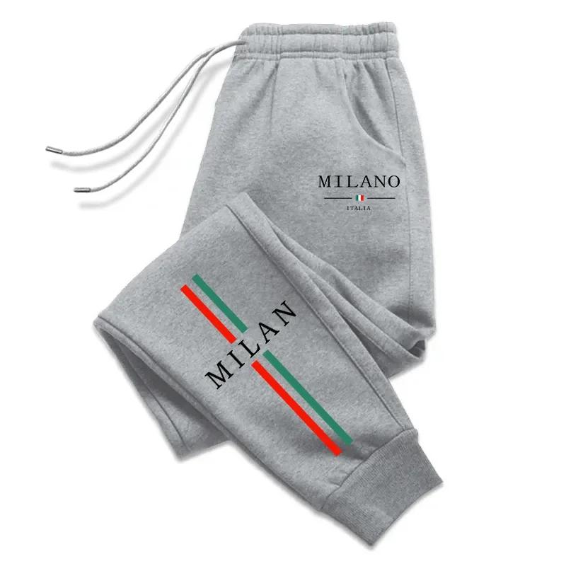 Pantalon de jogging imprimé Milan City pour hommes, de haute qualité, décontracté, de sport, de cour