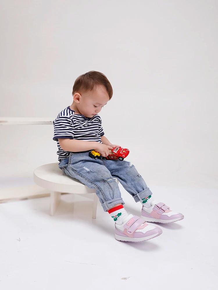 Orinformations Uckland-Chaussures de course décontractées pour filles, baskets en cuir pour enfants,