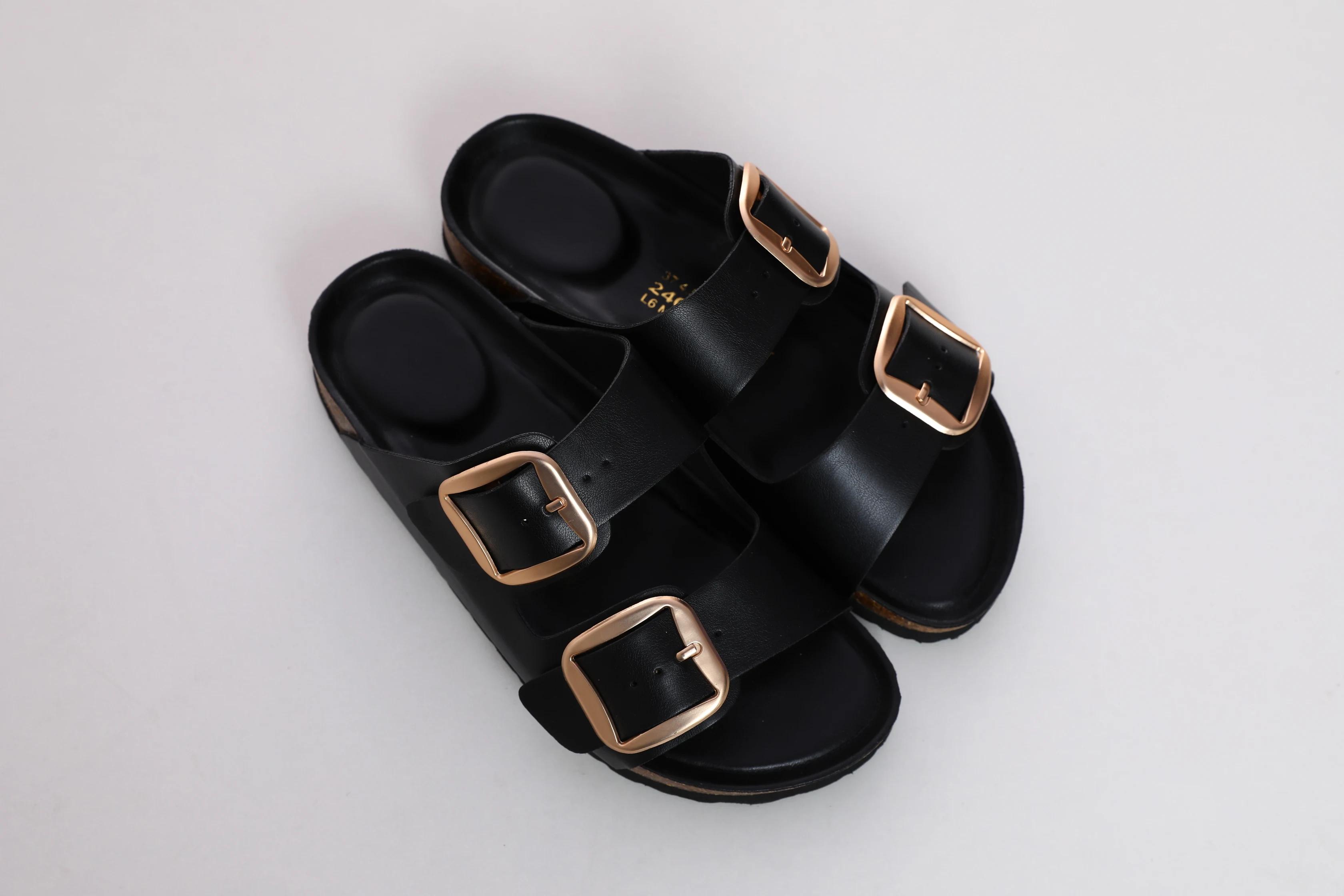 SUFU Pantoufles d'été confortables à enfiler pour femme avec sangles à boucle réglables - Sandales e
