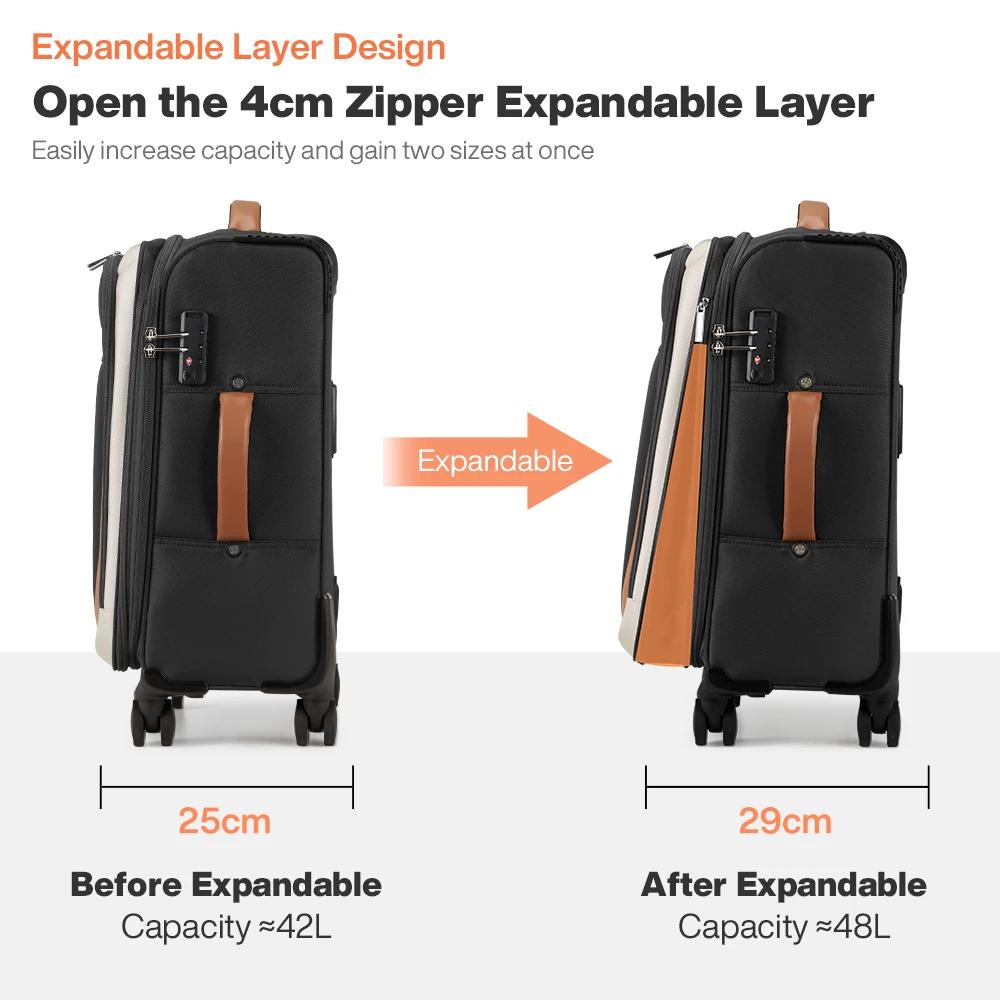 Mixi 20 pouces hommes voyage d'affaires Oxford bagages femmes valise à main Spinner roues sac roulan