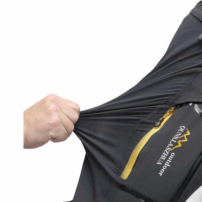 Pantalon décontracté léger pour homme, coupe ajustée, multi-poches, séchage rapide, pour les voyages