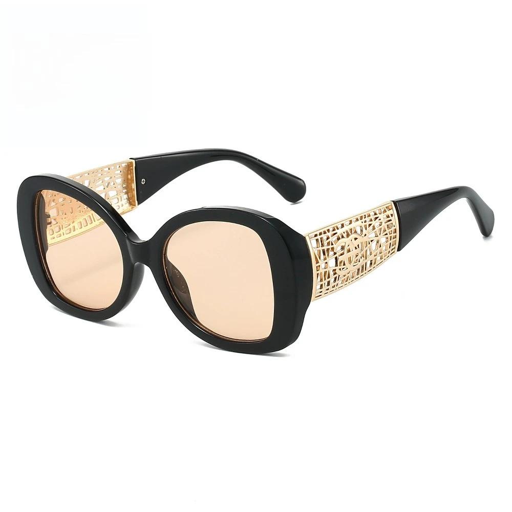Lunettes de soleil tendance pour femmes, lunettes de soleil rétro haut de gamme, monture large, lune