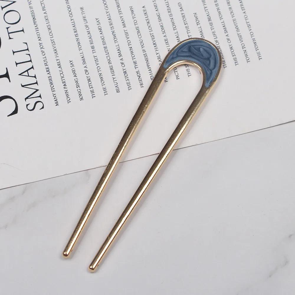 Épingle à cheveux en forme de U en métal pour femmes, fourche à cheveux en U, épingle à cheveux fran