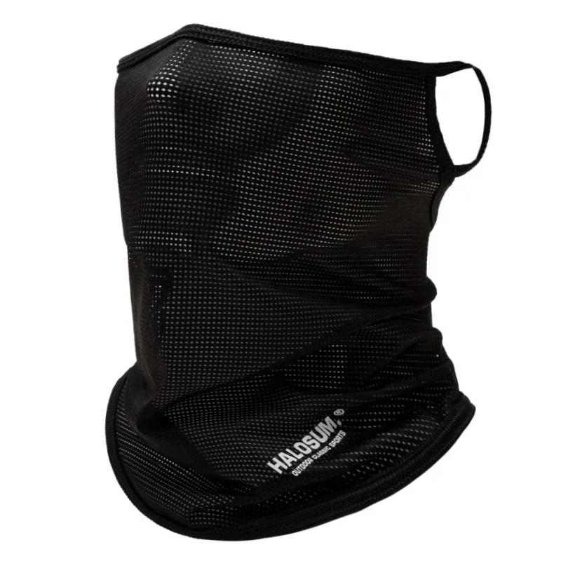 Masque complet en soie glacée, cagoule d'été, Protection solaire, respirant, résistant aux UV, coupe