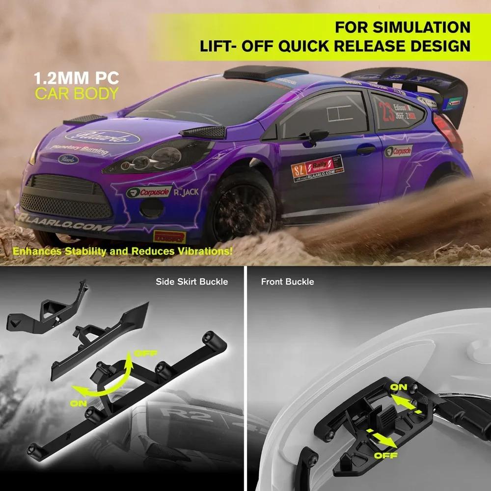 Voiture de drift RC brushless à l'échelle 1/10 avec gyroscope, 4x4 tout-terrain, camion de rallye té