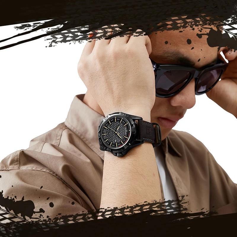 NAVIFORCE hommes Sport décontracté militaire Quartz calendrier montre-bracelet pour homme d'affaires