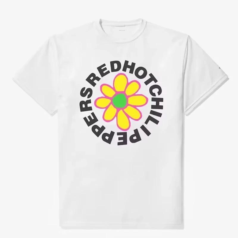 T-shirt en coton pour hommes et femmes, dessin animé drôle et cool, Red Hot Chili Peppers, Harajuku,