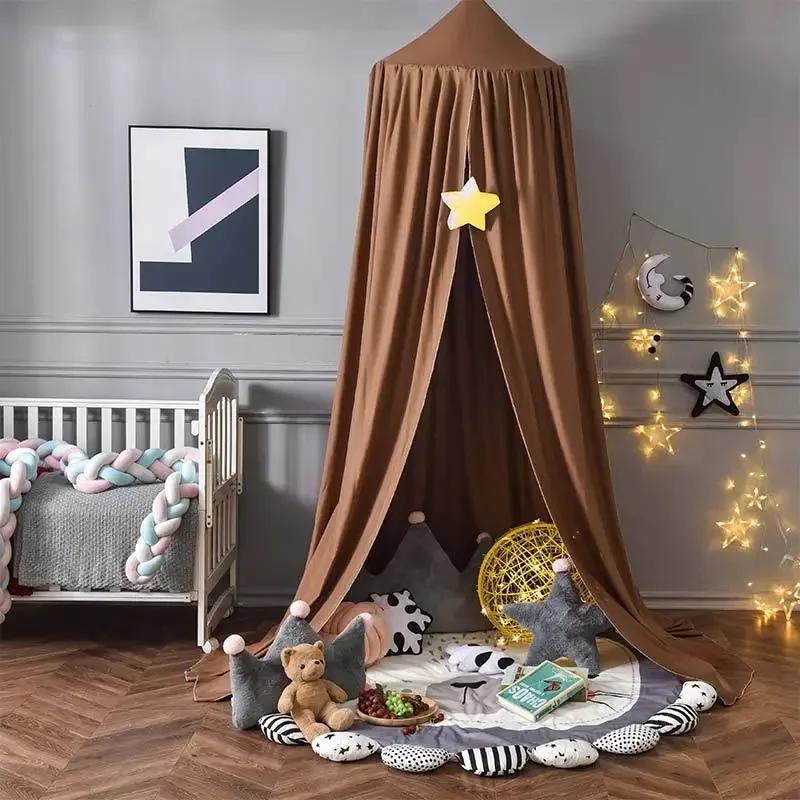 Rideau de lit breton nordique pour enfants, 23 couleurs, moustiquaire, lit de jeu suspendu sur le de