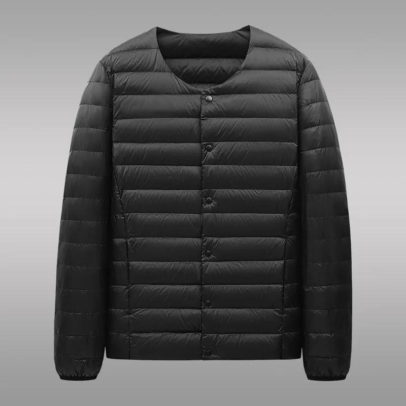Doudoune ultralégère pour hommes, nouvelle veste légère Simple à col rond, Portable, doublure chaude