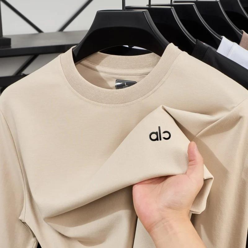 T-shirt à col rond pour homme, nouvelle collection automne, marque de mode haut de gamme, avec badge