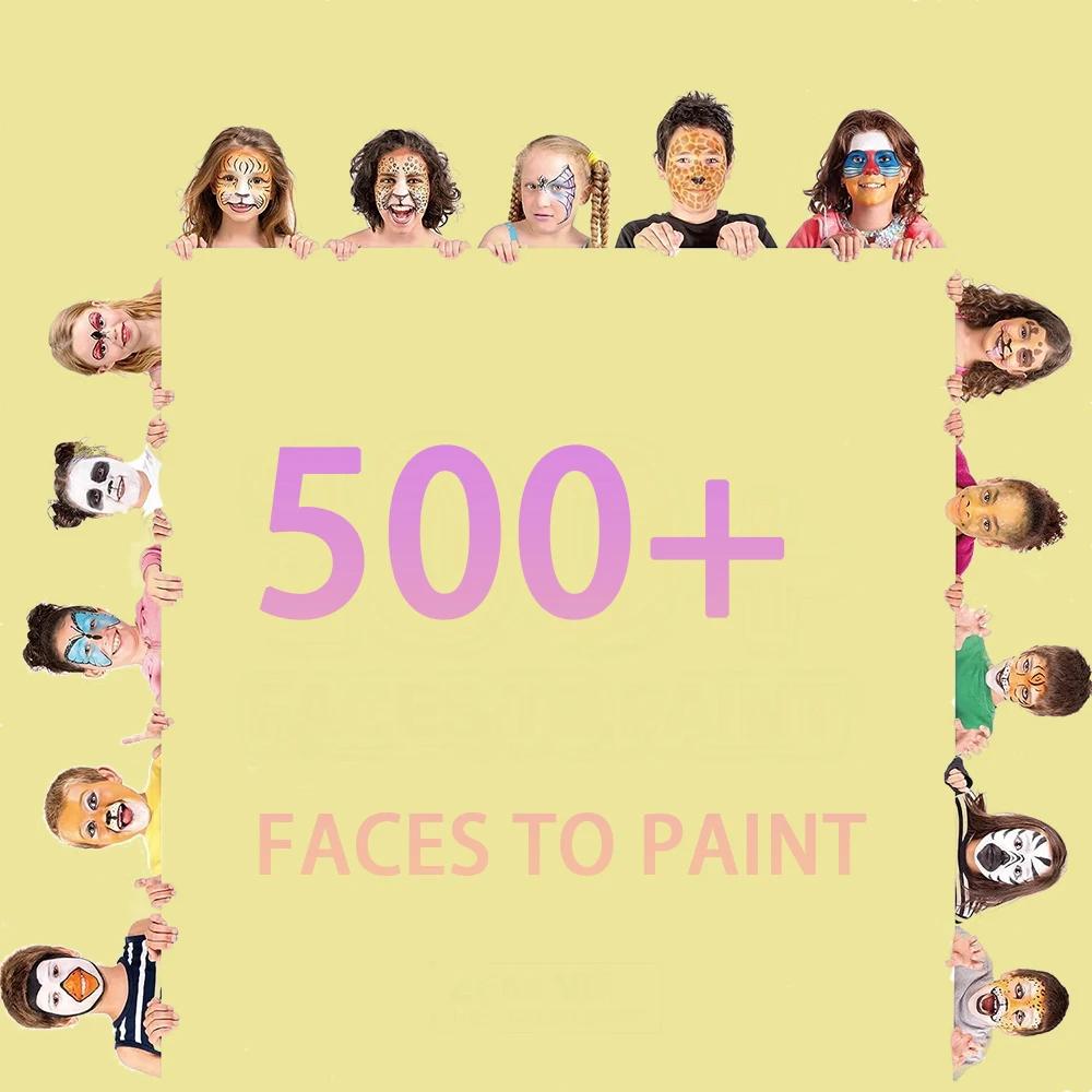Bowitzki Kit de peinture pour le visage professionnel pour enfants adultes ensemble de peinture pour