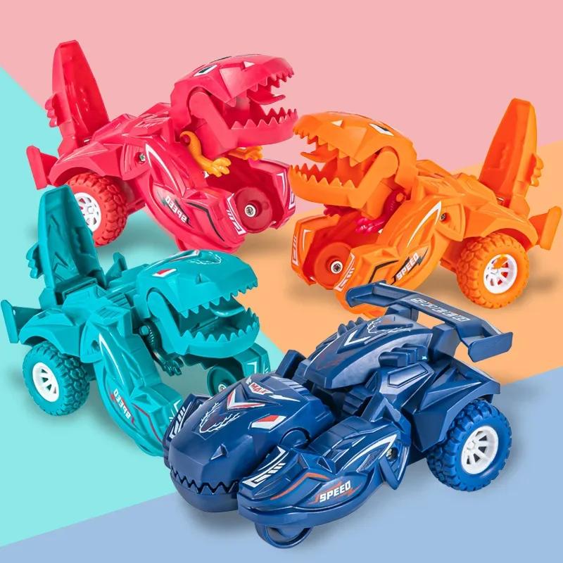 Modèle de voiture à déformation de dinosaure 2 en 1, jouet pour garçons, Action en une étape, Transf