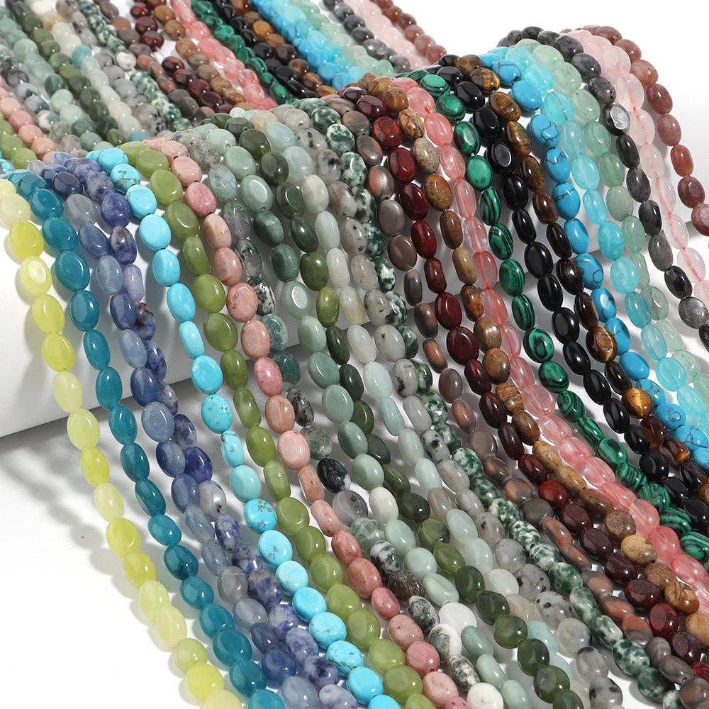 AventAuckland-Perles en Pierre Naturelle, Opale Verte, Agates Plates et promenales, pour Bijoux, Acc