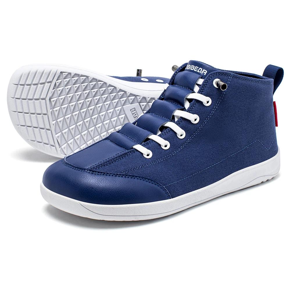 HOBIBEAR bottes en toile mi-hautes unisexe pieds nus large largeur chaussures minimalistes zéro-gout