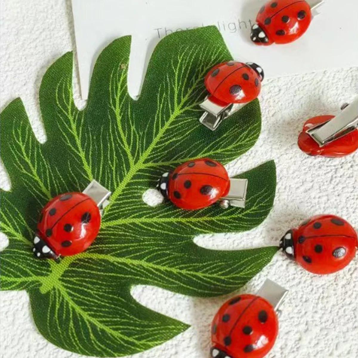 Ensemble de 10 pièces de pinces à cheveux coccinelle abeille mignonne à la mode transfrontalière, mi