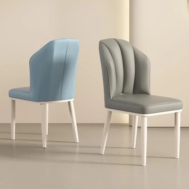 Chaise de salle à manger nordique crème – Chaise longue design minimaliste, meubles de salon et de s