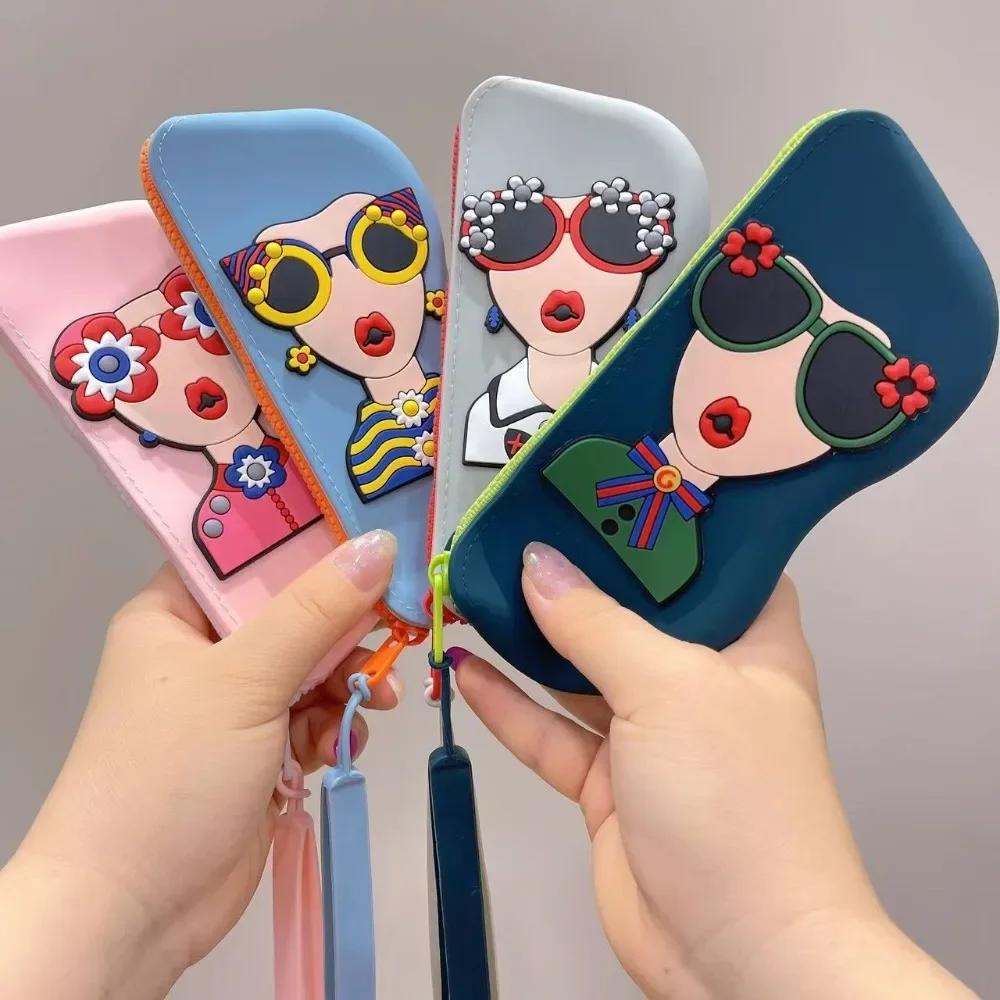 Sac à lunettes en Silicone, sac pour petits articles, boîte à lunettes étanche, sac pour pièces de m