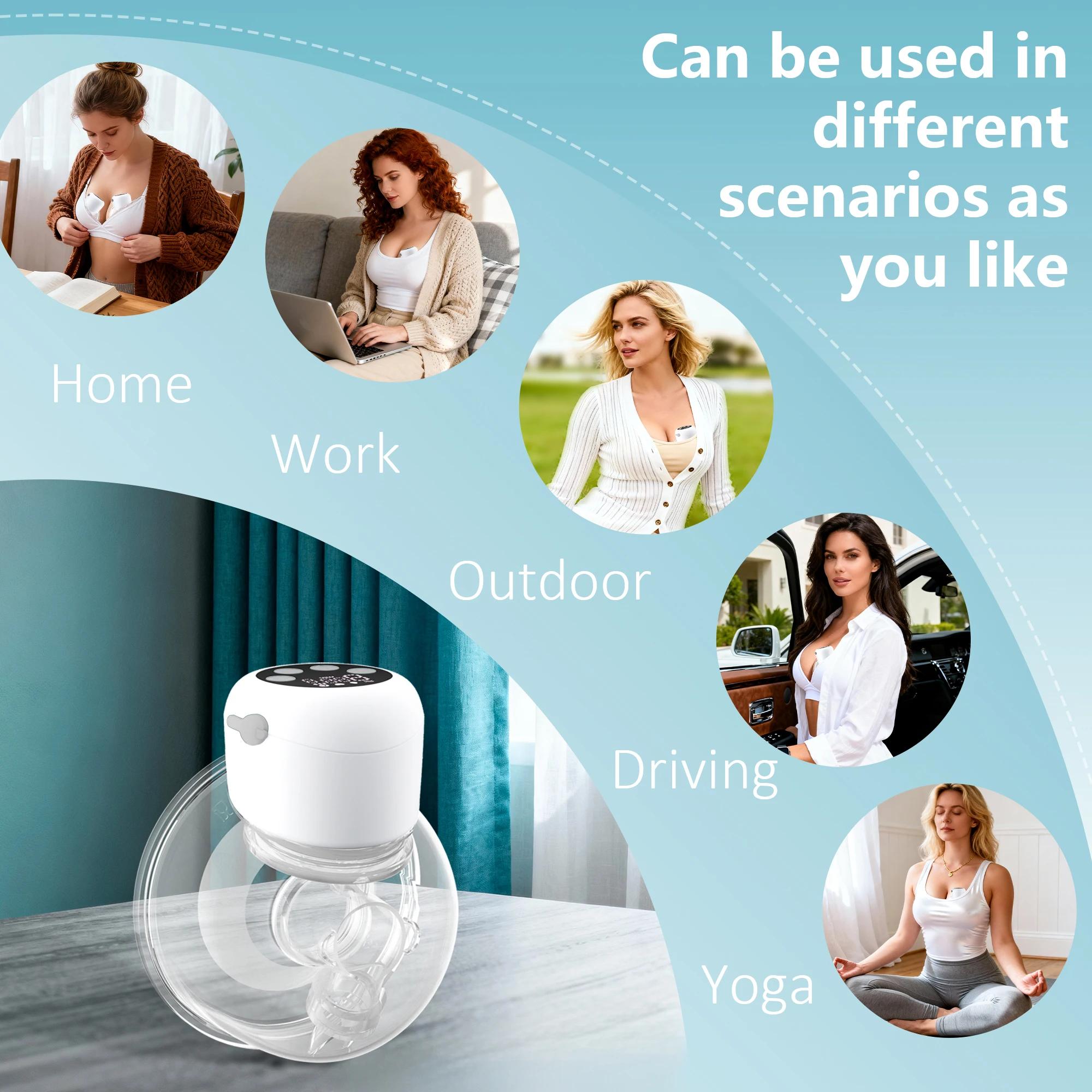 Tire-lait électrique portable, faible bruit, forte aspiration, tire-lait invisible, quatre modes, ne