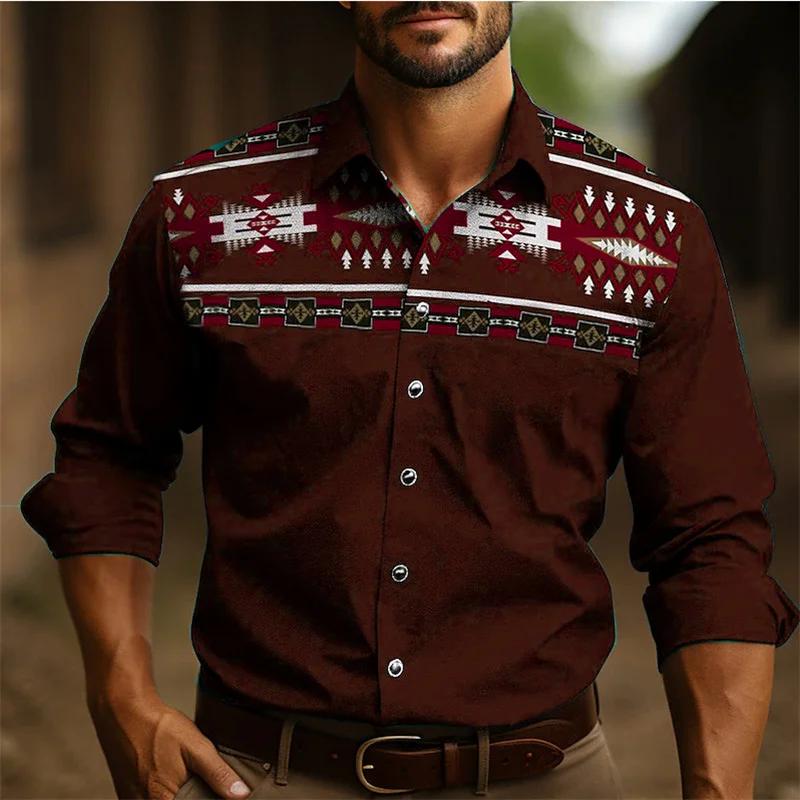 Style occidental nouveaux hommes chemise à manches longues mince mode décontracté confortable Simple
