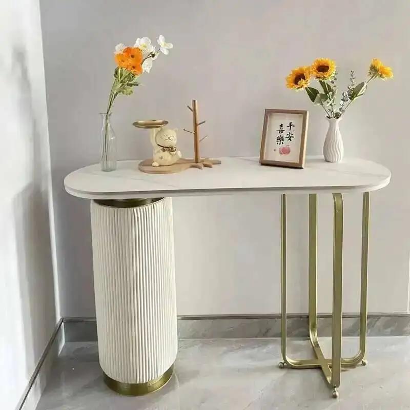 Table d'entrée de couloir, Console de rangement en ardoise de luxe, pour couloir, vue moderne, Bar, 