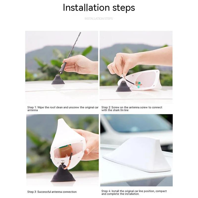 Antenne aileron de requin pour voiture BMW Série 1, amplificateur de signal FM, antennes super ampli