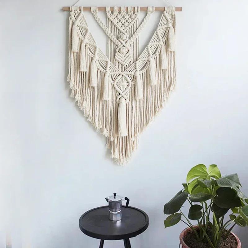 Macramé tissé tenture murale Boho maison Chic bohème géométrique Art décor beau appartement dortoir 