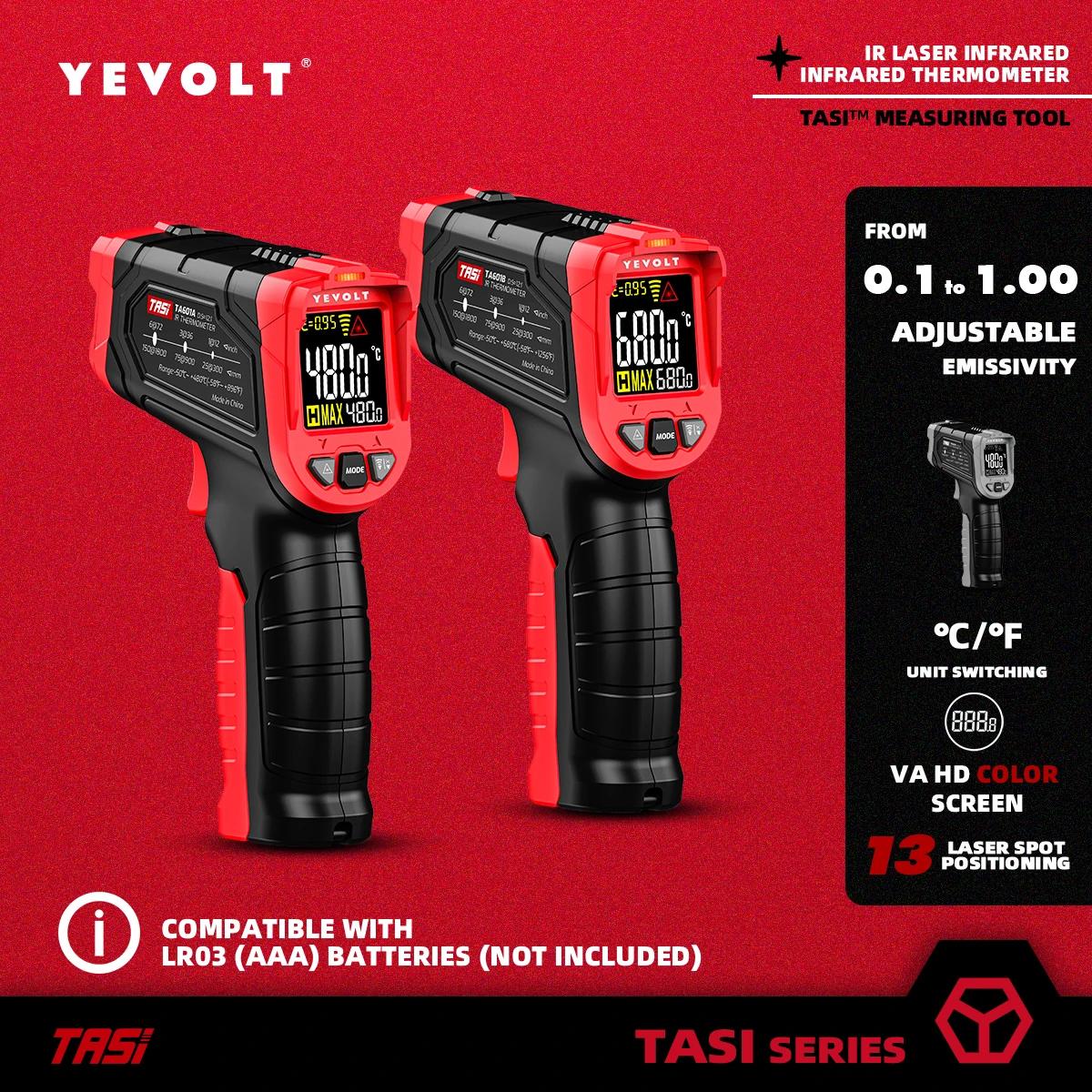 YEVOLT TA601 série thermomètre infrarouge numérique portable sans Contact IR Laser température therm