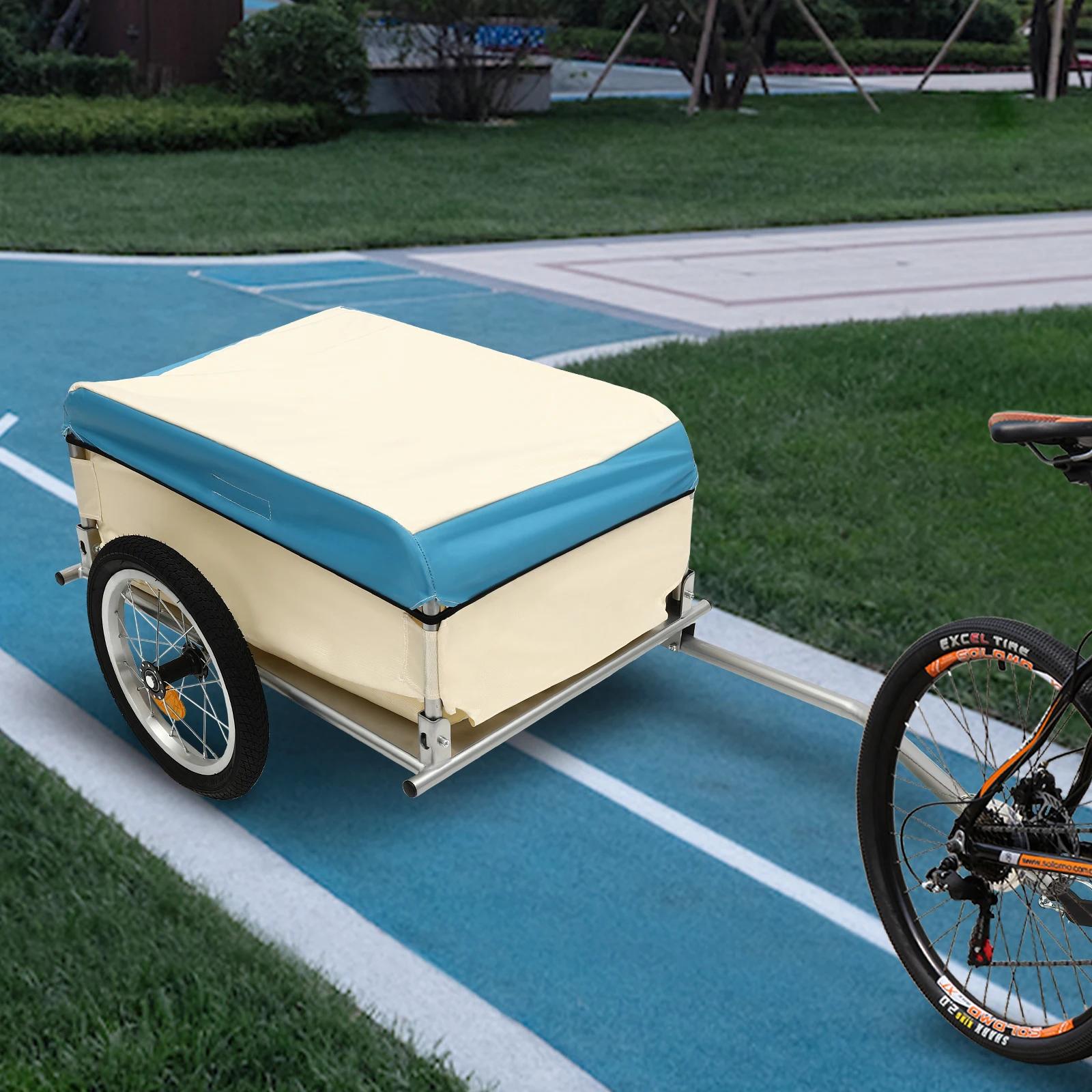 Remorque pour vélo |   Chariot de transport pour vélo de 50 kg/110 lb avec housse imperméable, compa
