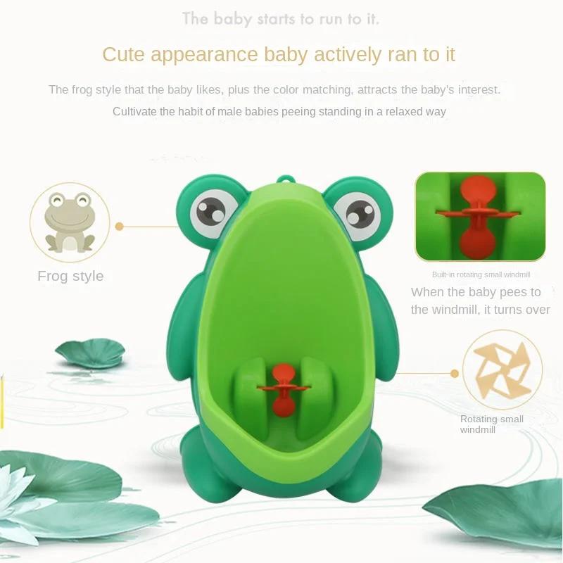 Bébé garçons debout pot dessin animé grenouille forme mural urinoirs toilette support d'entraînement
