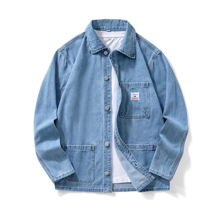 Chemise décontractée pour hommes, coupe ample, pied plat, Design multi-poches, vêtements de travail 