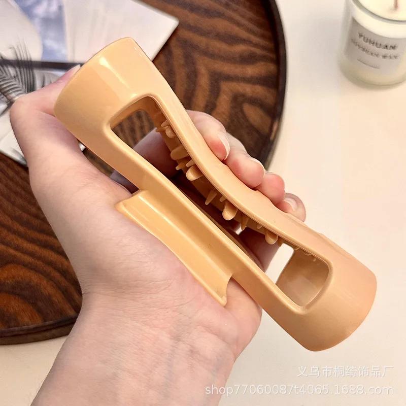 Pinces à cheveux flexibles en silicone, grande pince à griffes pliable antidérapante |   Pinces à ch