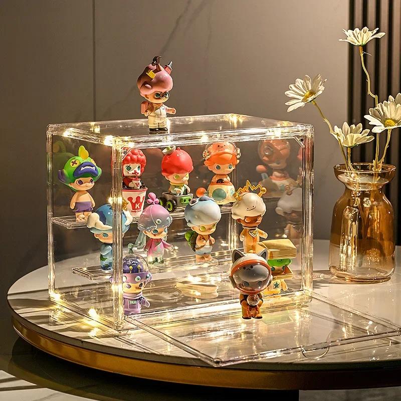 Présentoir en acrylique, boîte aveugle de haute clarté, organisateur pour objets de collection d'ani