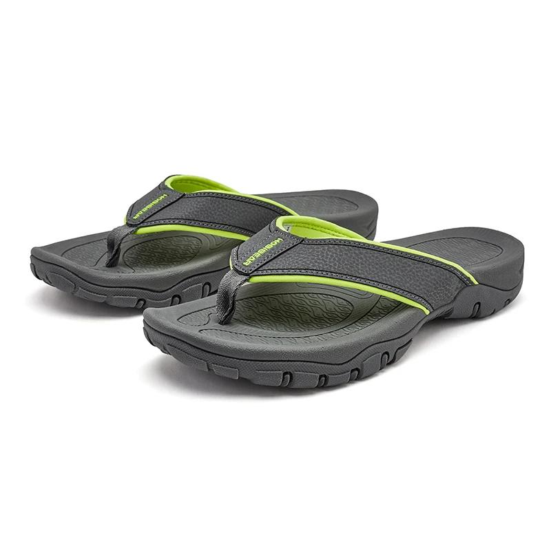 Tongs d'été pour hommes, pantoufles en cuir, sandales tongs, chaussures de plage, grande taille 49 5