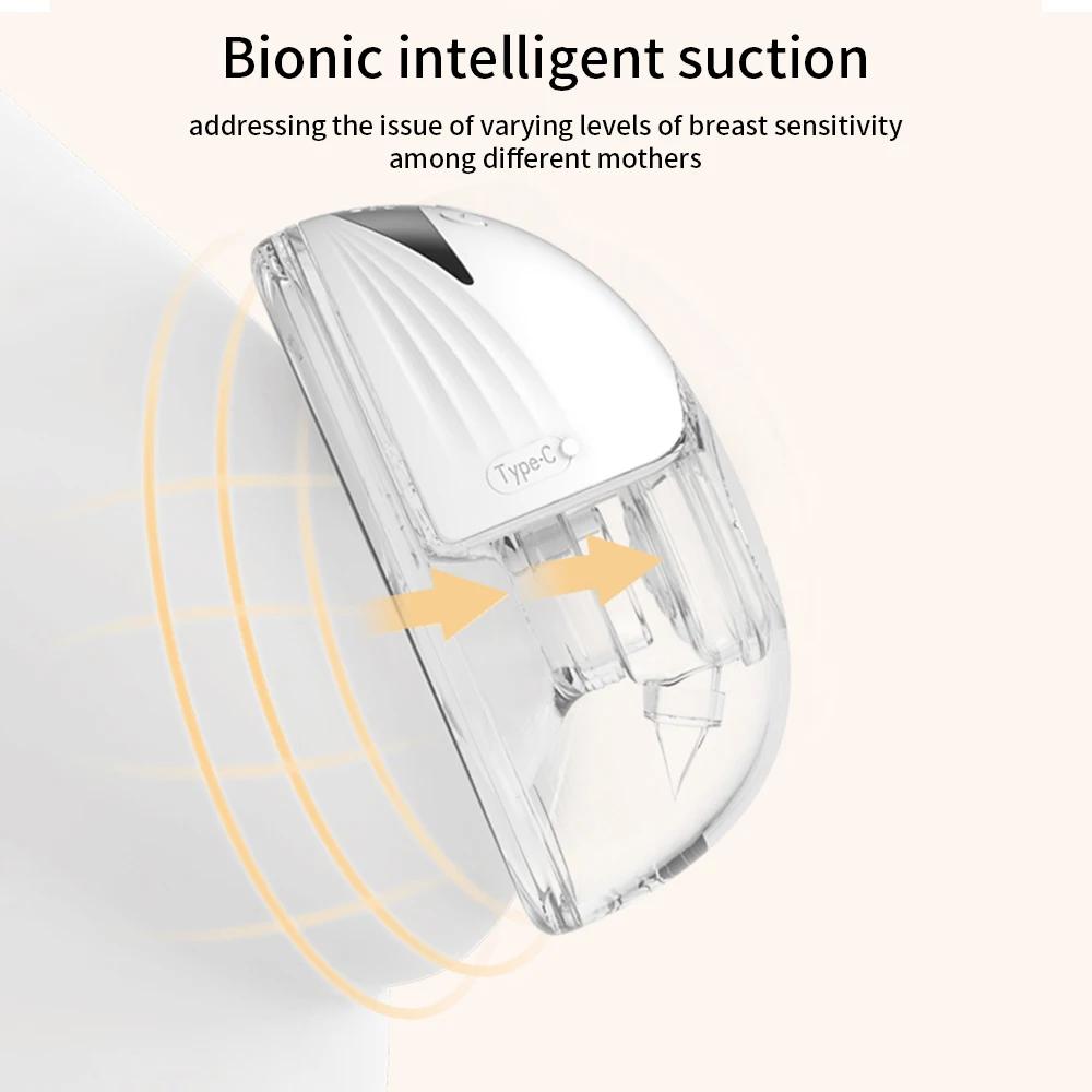 Tire-lait électrique mains libres portable - 4 modes d'expression avec affichage LED et collecteur léger