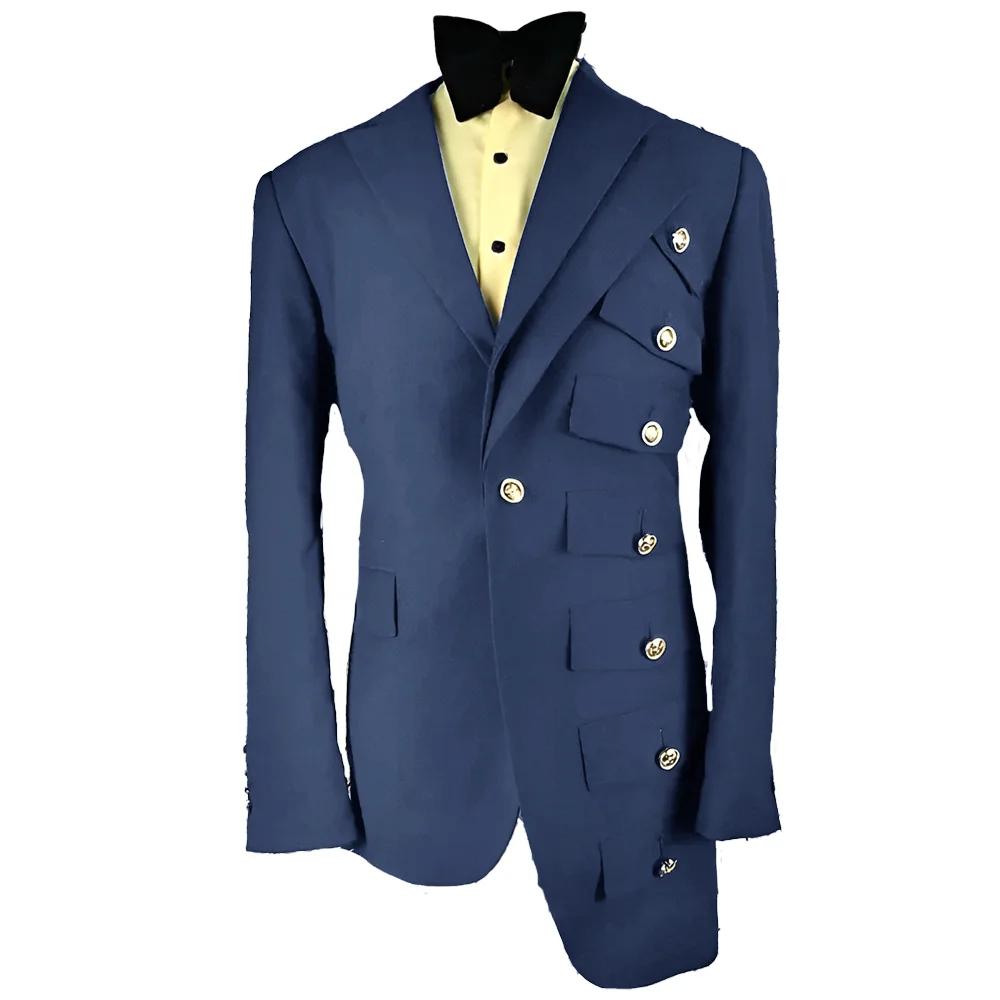 Costumes et blazers pour hommes, asymétrie Unique, noir, pour marié de mariage, coupe cintrée, smoki