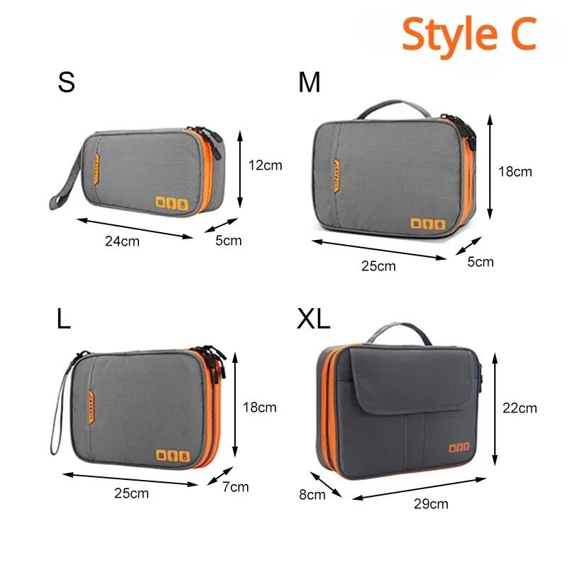 Sac de voyage de grande capacité pour câbles de gadgets USB, boîte de rangement pour écouteurs, sac 