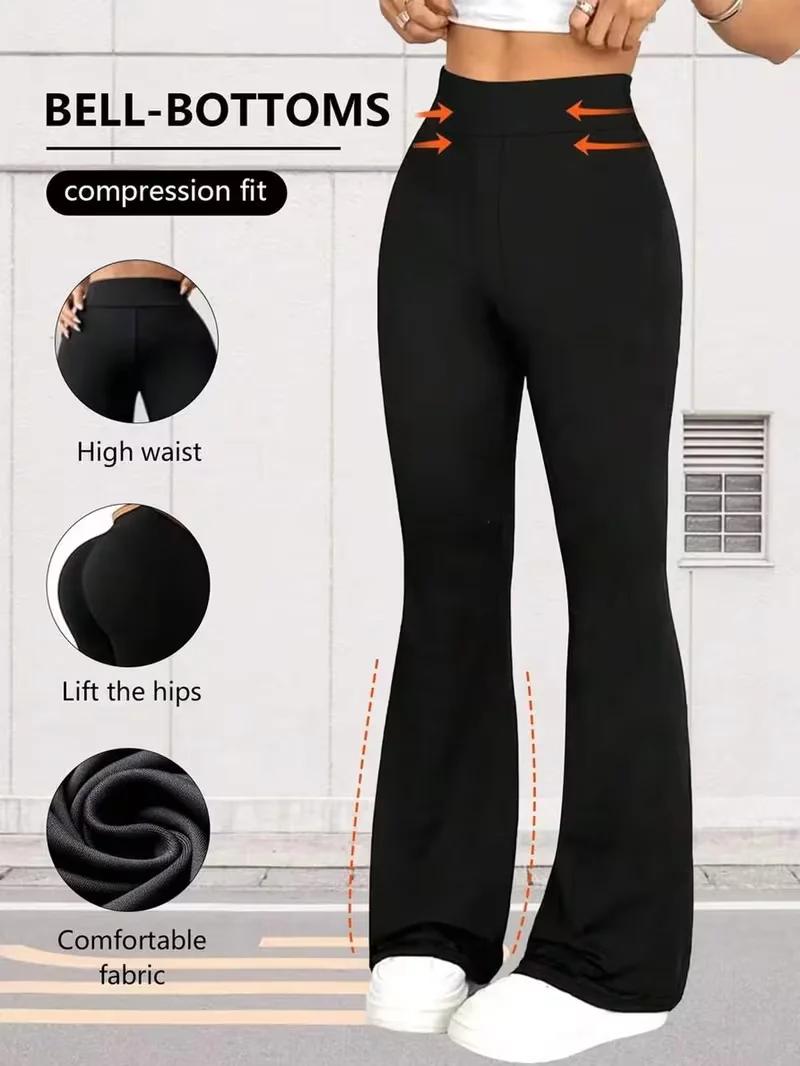 Legging évasé taille haute nude, effet ventre plat et rehausseur de fessier, très extensible, pour l