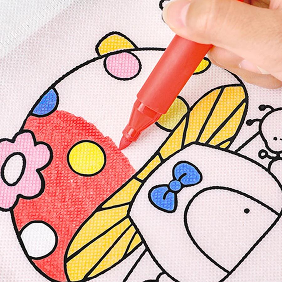 Sacs Graffiti avec Marqueur de Coloriage, Peinture, Non Tissé, Cadeaux pour Enfants, Arts, Artisanat