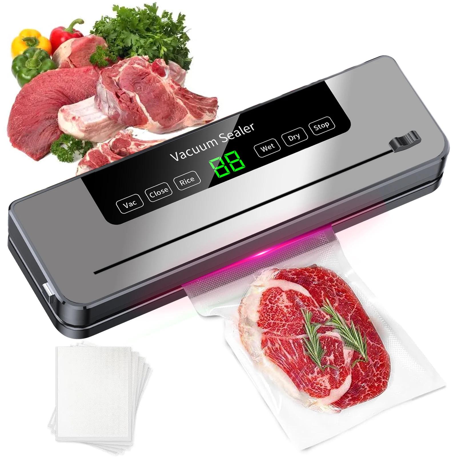 Machine à sceller sous vide automatique pour aliments, 220V, 5 Modes, sec et humide, avec 10 sacs, c