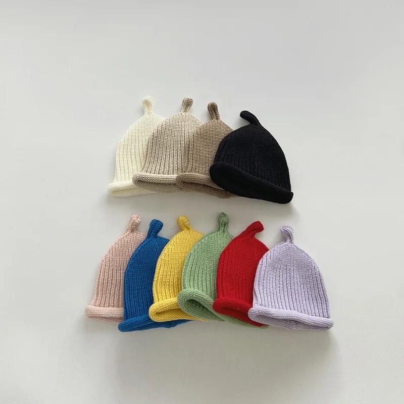 Bonnet en laine au crochet pour enfants, bonnet pull mignon pour bébé, bonnets chauds pour tout-peti
