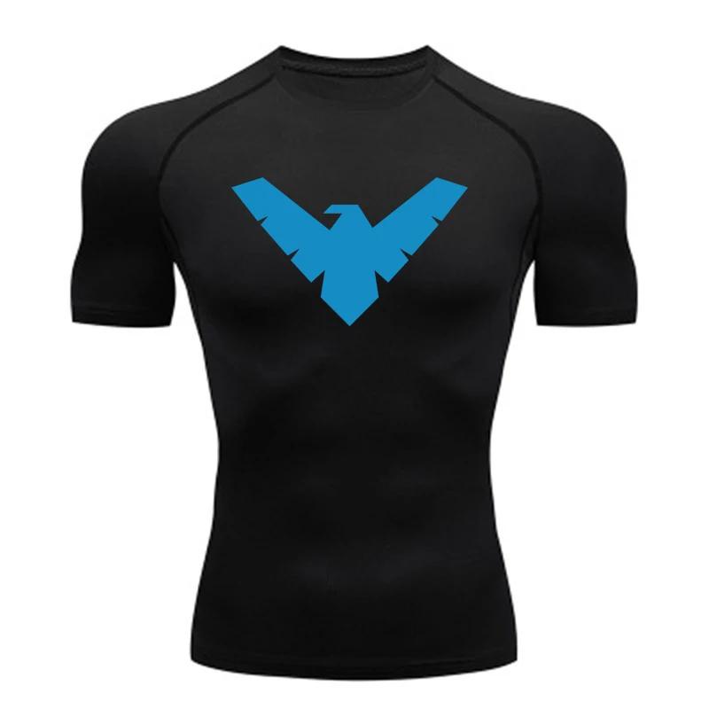 Chemise de compression à manches courtes pour hommes, haut de sport, t-shirt de course, séchage rapi