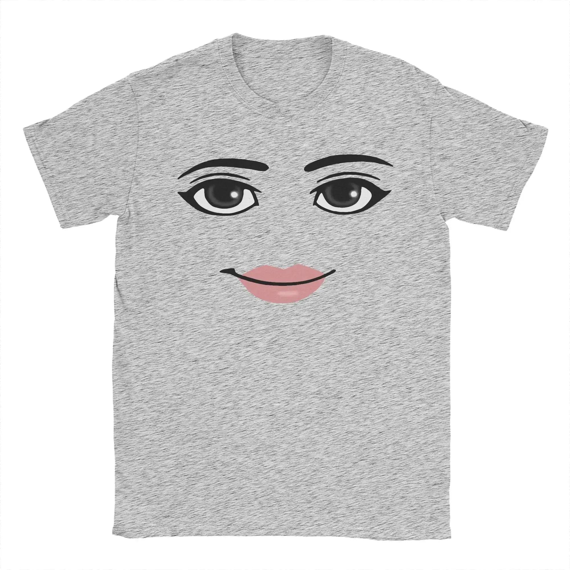 Col rond manches courtes vêtements été nouveauté Harajuku Streetwear Robot Robloxs femme visage jeu 
