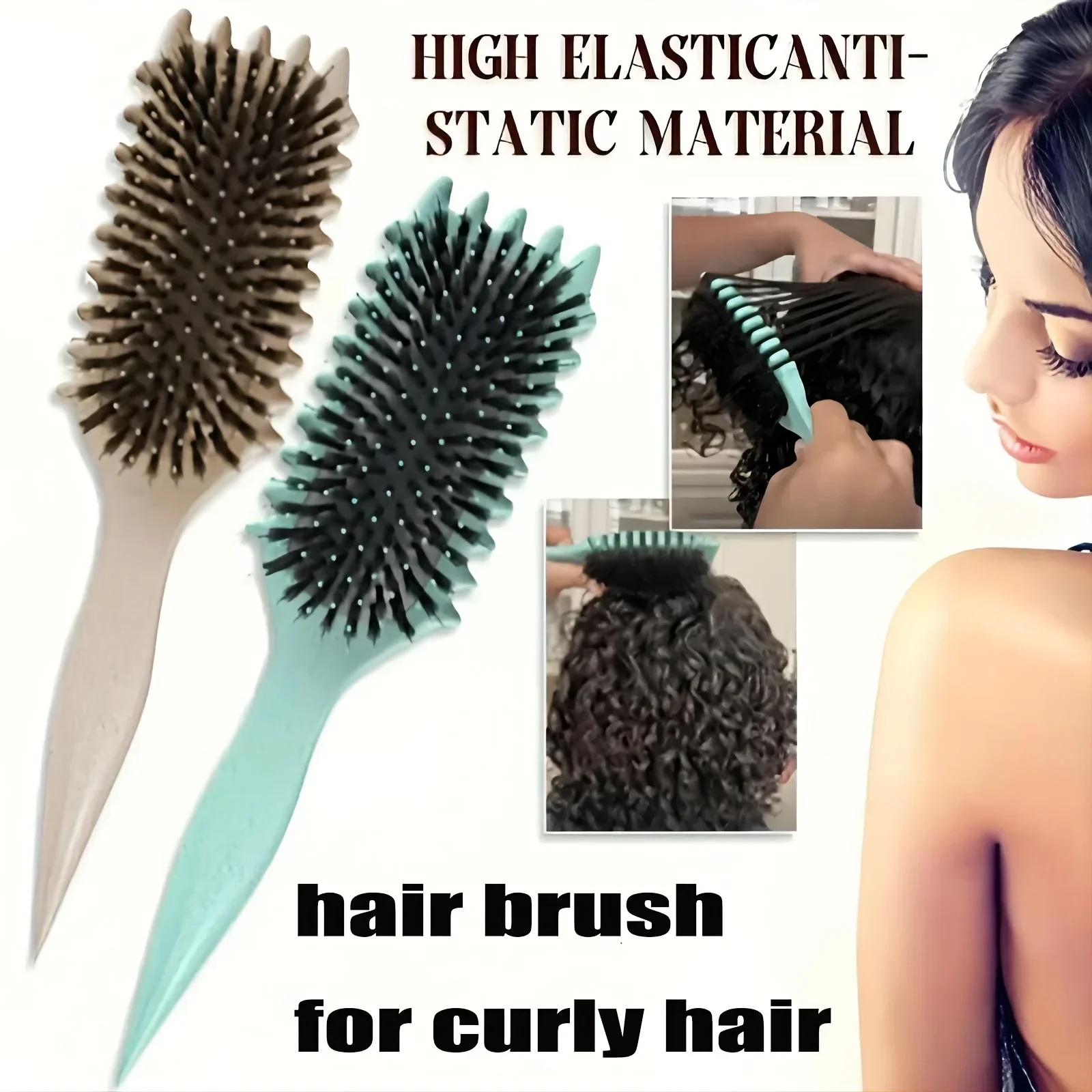 Brosse professionnelle pour définir les boucles, peigne à bonbons pour des boucles parfaites, doux s
