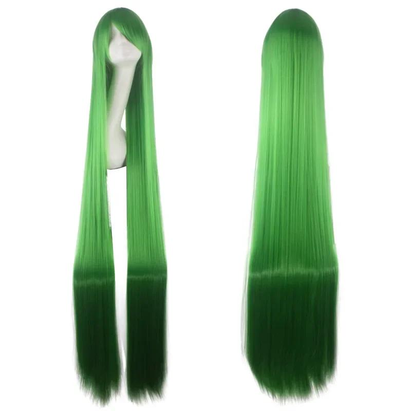 Perruque colorée longue de 100cm, perruques de fête pour Costume de Cosplay Anime, perruque synthéti