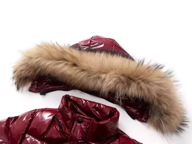 Doudoune authentique pour enfants de 2 à 10 ans, grand col en fourrure, épaisse, chaude, imperméable