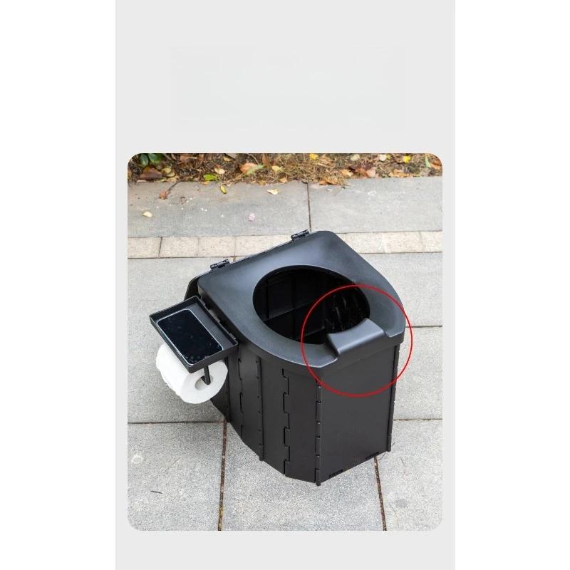 Toilettes portables pliantes avec couvercle, pour adultes et enfants, pour voiture, plage, randonnée