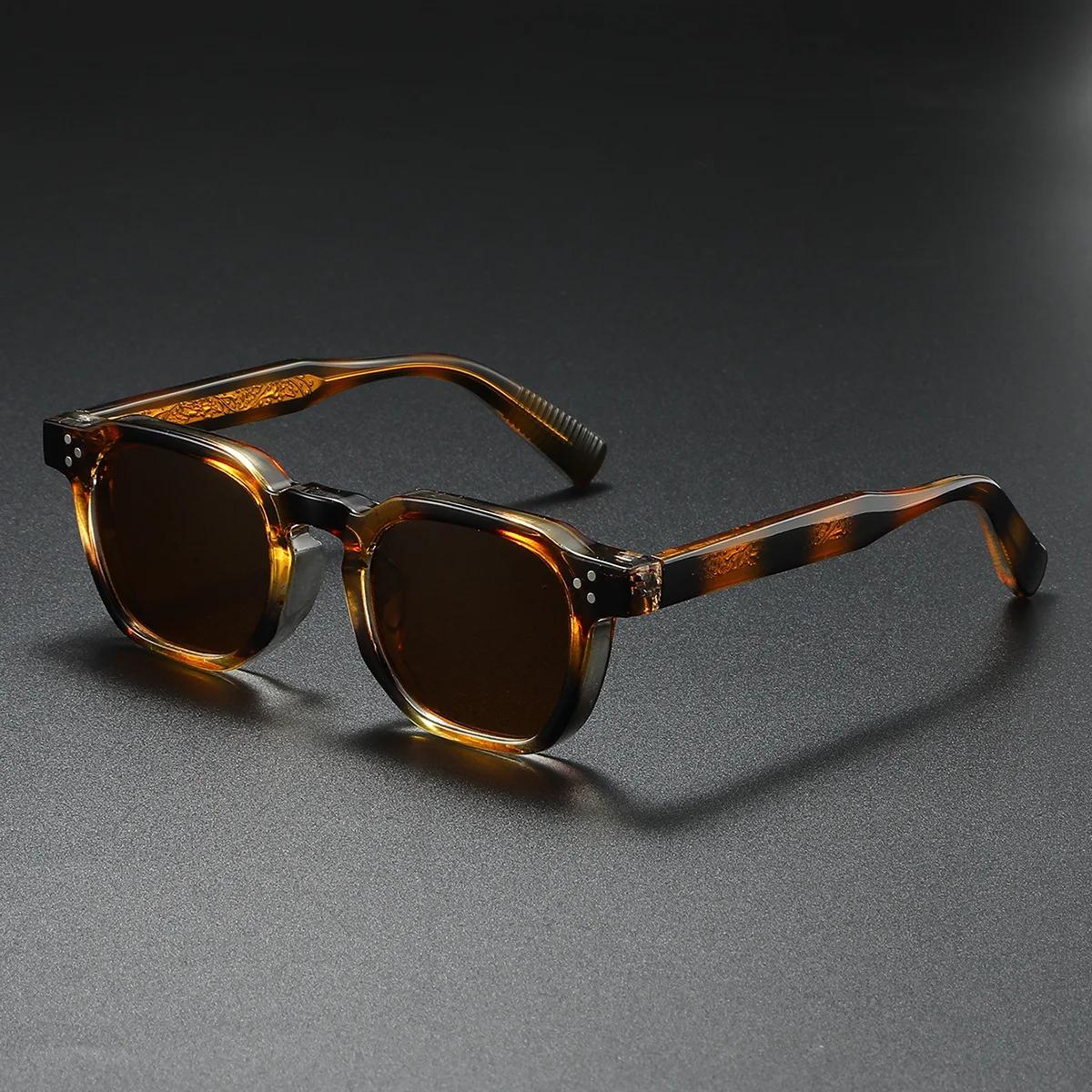 Nouvelles lunettes de soleil polarisées unisexe noyau métallique CP lunettes de soleil carrées Rivet