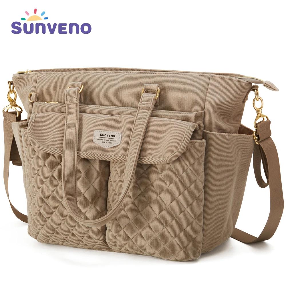 Sac à couches Sunveno avec matelas à langer, sac à couches de grande capacité pour maman nouveau-né,