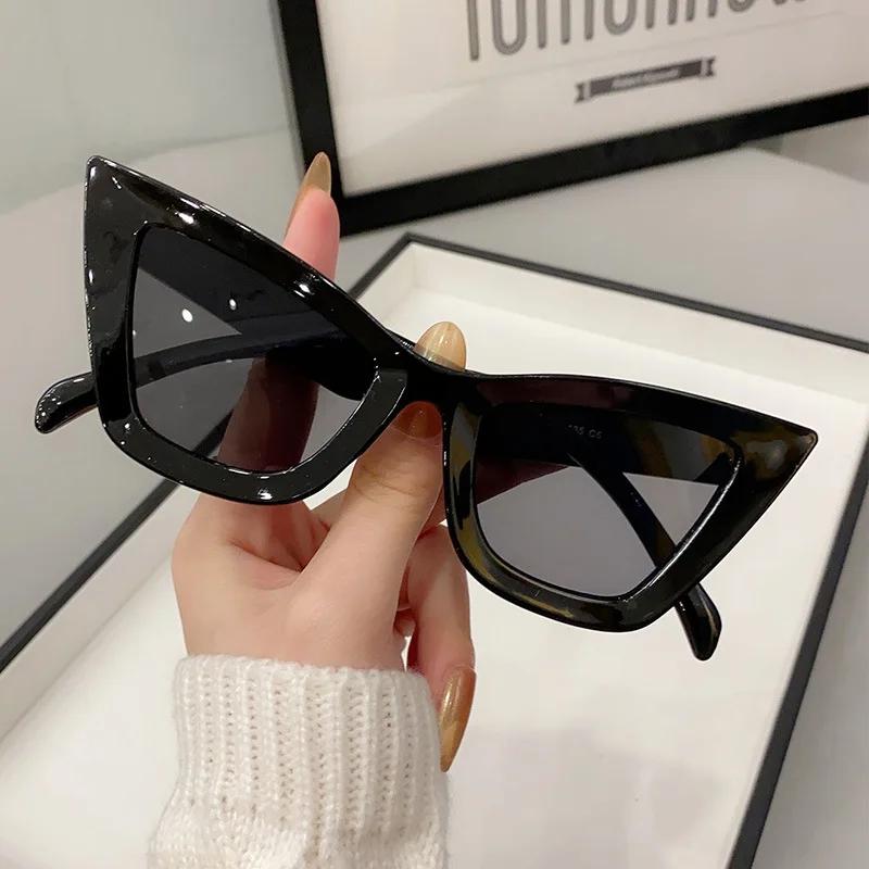 Lunettes de soleil carrées Vintage à grande monture pour femmes et hommes, lunettes de soleil œil de