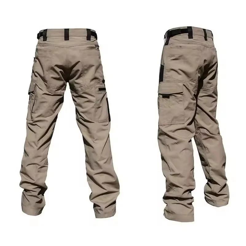 Pantalon de travail résistant à l'usure pour homme, Cargo droit multi-poches, pantalon tactique de J